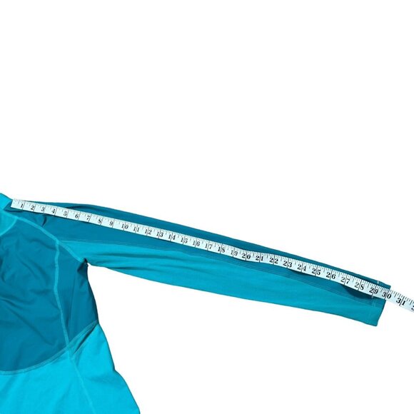 Lululemon Trail Bound Half Zip Pullover Size 4 Blue Tropics Luxtreme Run Hike - Picture 6 of 8